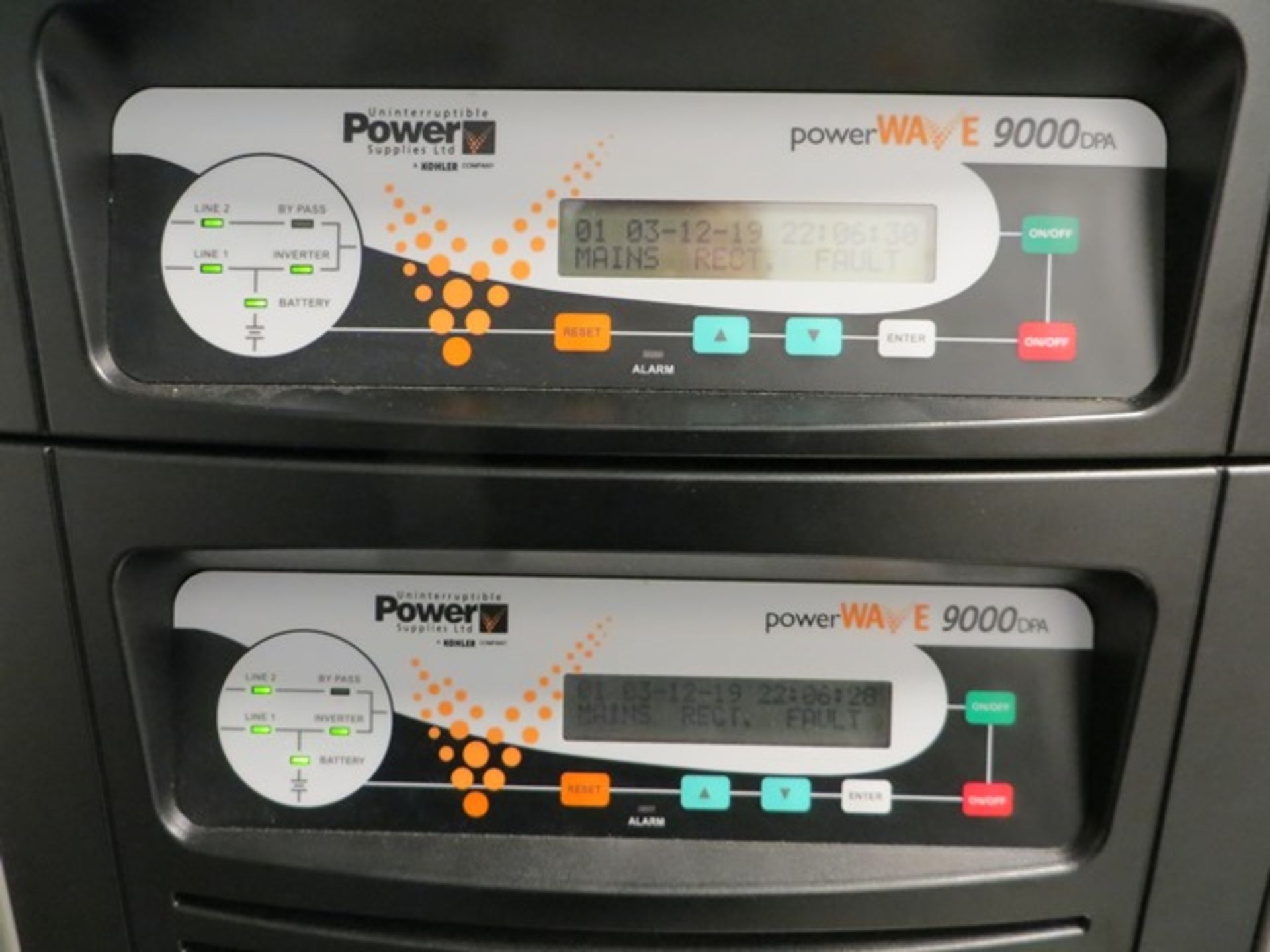 Kohler Power Wave PW9000DPA 2x 40KVA UPS s/n DPT 945. NB A work Method Statement and Risk Assessment - Image 2 of 5