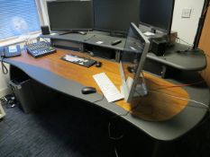 Edit room 1 AKA edit desk 2350mm (L) x 1200mm (W), swivel & tilt elbow chair, bentwood chair...