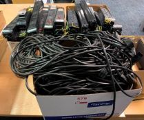 Large quantity of 240v under desk power units/extension leads/breakers etc., contained within