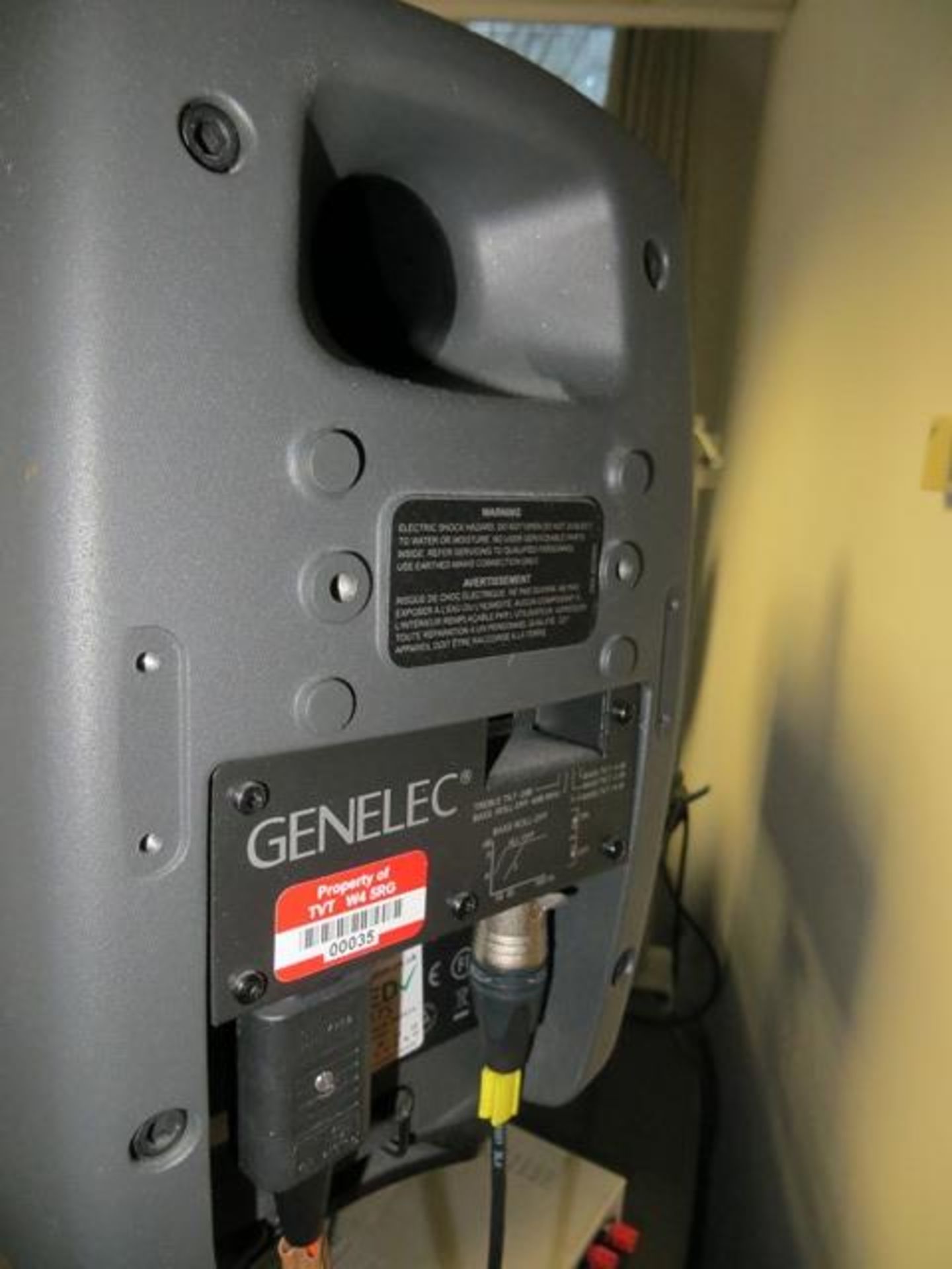 Two Genelec 8030A studio monitors c/w stands - Image 2 of 3