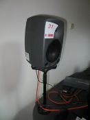 Two Genelec 8030A studio monitors c/w stands