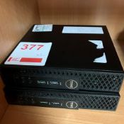 Two Dell Optiplex 5050 Pro i5 7th generation workstations 8Gb RAM 256Gb HD c/w power lead