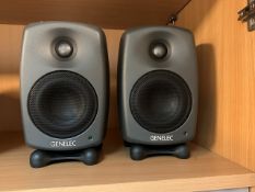 Pair of Genelec 8020D Bi Amplified monitor speakers