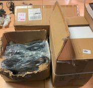 Large quantity of 240v under desk power units/extension leads/breakers etc., boxed & unused (3