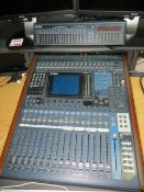 Yamaha DM1000 mixing desk complete with separate peak meter bridge