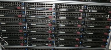 Supermicro storage array model CSE-847 s/n c84700a09b10548 with 34 x 3Tb hard drives & 2 x 120Gb SSD