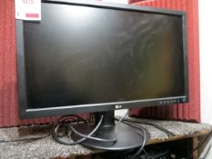 LG 24" colour monitor & wooden 'TVT' note stand