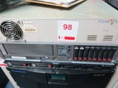 HP Proliant DL380 G5 server model czc8093bd s/n 459586-425 complete with eight 148GB hard drives