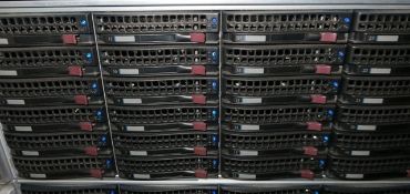Supermicro storage array model CSE-847 s/n c84700a30100151 with 34 x 3Tb hard drives & 2 x 500Gb h