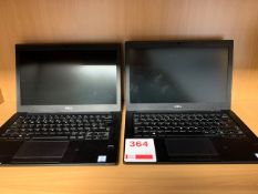 Two Dell Latitude 7290 i5 8th generation 12.5" laptops 8Gb RAM 128Gb HD c/w power leads