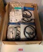 Box containing 8 Dell laptop combination locks & 40 clipsafe security anchors for Dell laptops &
