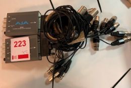 Two AJA ADA4 4 channel AES/EBU A/ D,D/A converters c/w leads