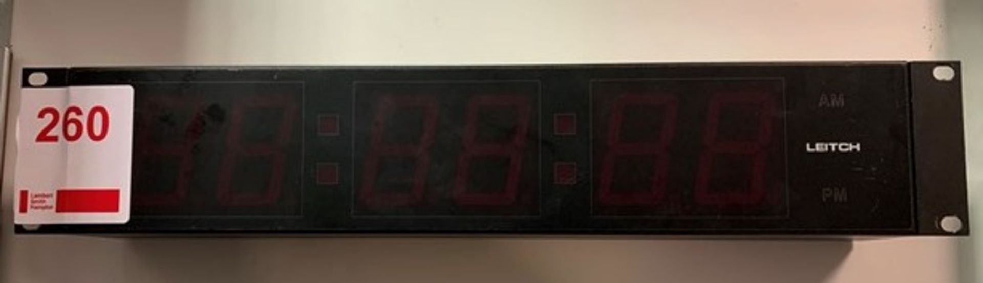 Leitch DTD-5225-R digital readout rack mountable studio clock