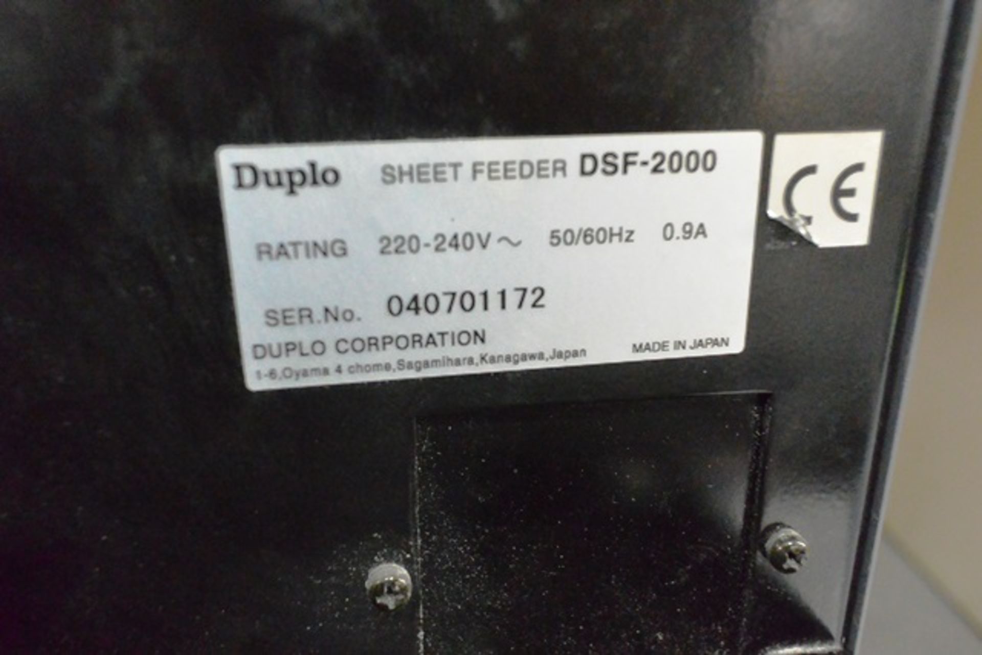 Duplo System 5000 booklet maker, DBM-500T trimmer, serial no: 040600836, with ribbon conveyor, DBM - Image 6 of 9