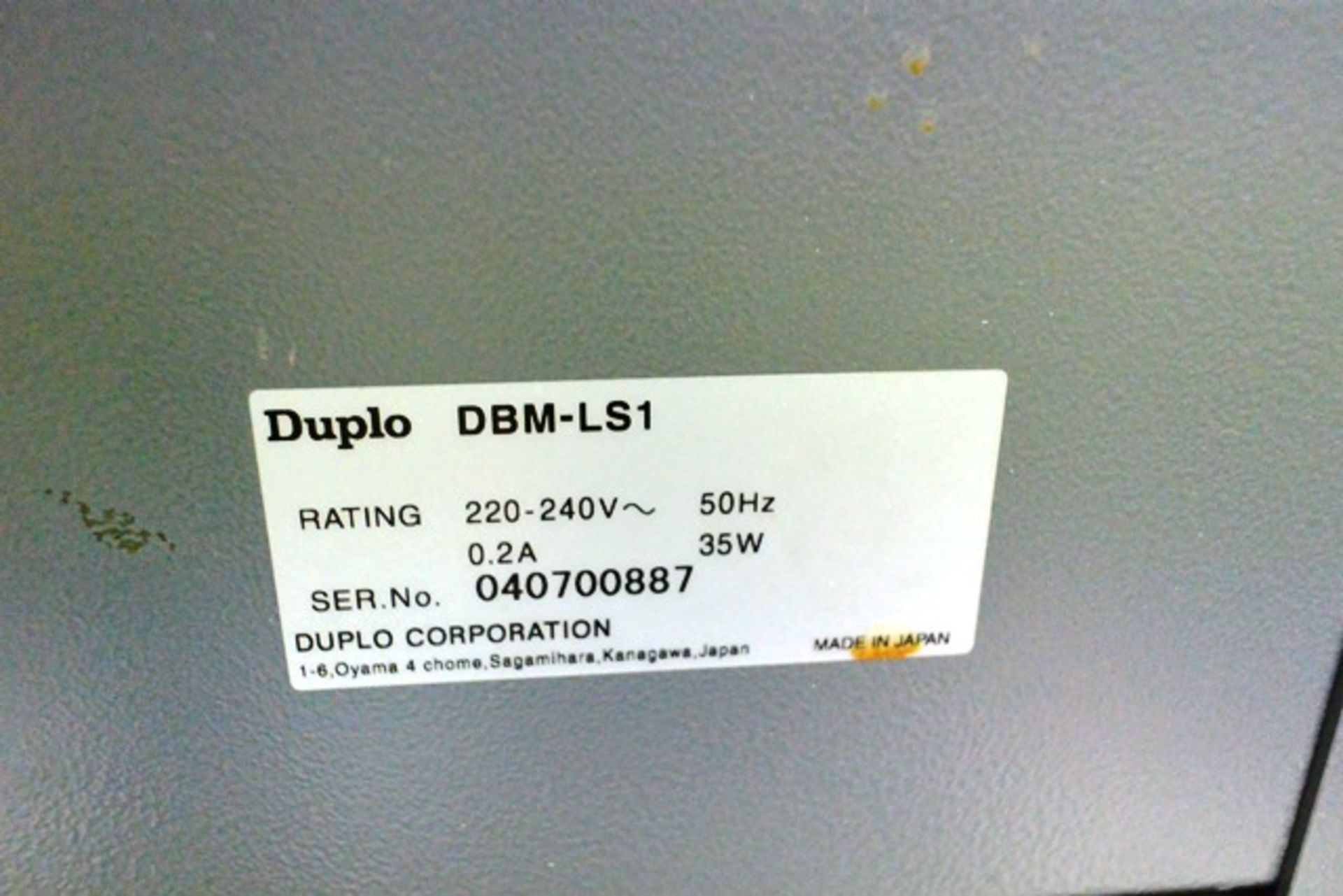 Duplo System 5000 booklet maker, DBM-500T trimmer, serial no: 040600836, with ribbon conveyor, DBM - Image 7 of 9