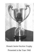 Hosack Junior Section Trophy (1968). (Please note: image shown is for illustration purposes only and