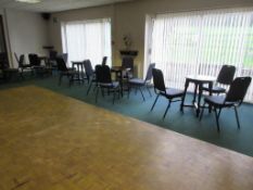Contents of the Function Room to include 18 high circular tables, 6 low circular tables, 18 low