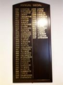 Annual Medal (1966 - 2017) honours board