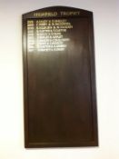 Highfield Trophy (2008 - 2017) honours board