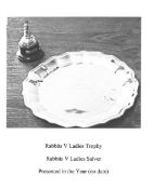 Rabbits V Ladies Trophy and Rabbits V Ladies Salver. (Please note: image shown is for illustration