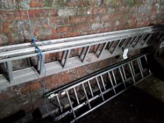 2 x triple aluminium ladders