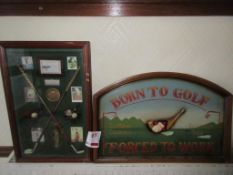 2 x Decorative golf boards