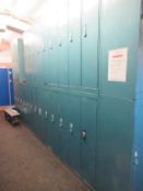 Substantial quantity of steel lockers totalling approximately 214