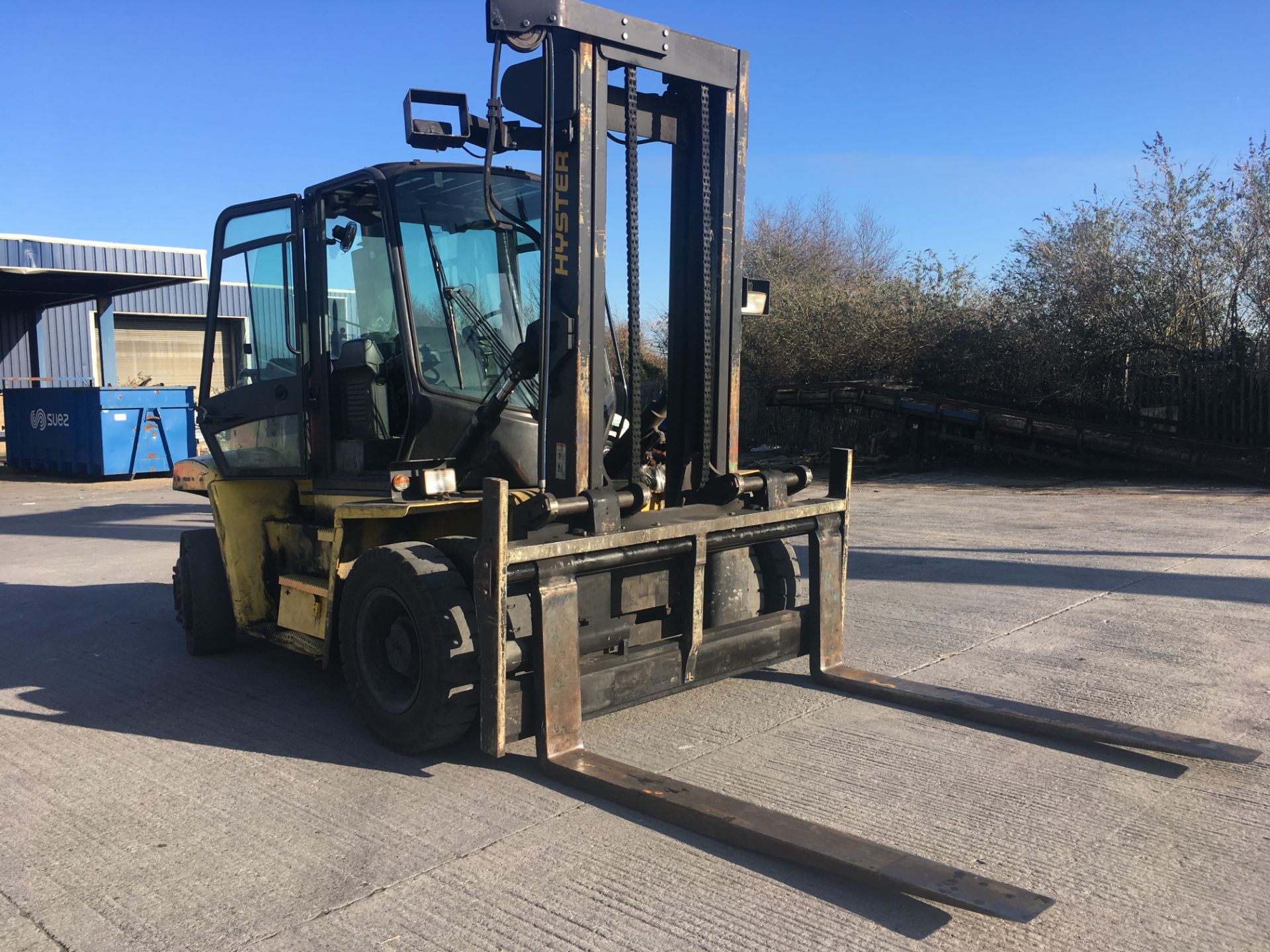Hyster H9.00XM forklift truck, 9 ton capacity, Serial no: D004D0G0754, YOM: 2000, Usage: 5,000