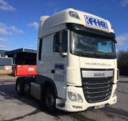 DAF FTG510XF super space, automatic, 6x2 mid lift twin steer, Euro 6 tractor unit, Registration