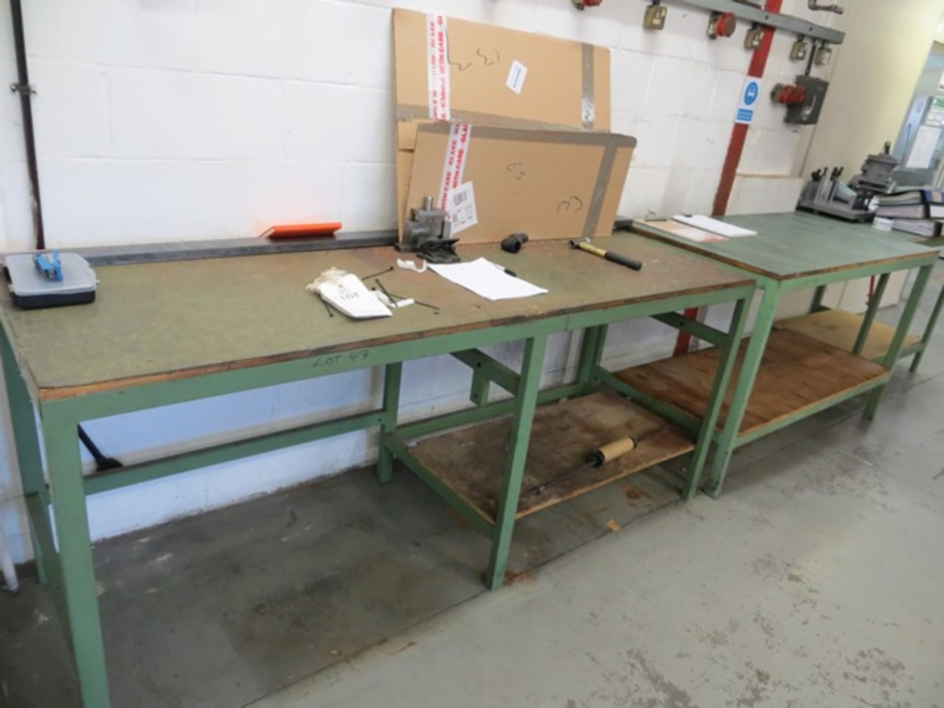 Five various work benches as lotted excluding contents - Image 3 of 3