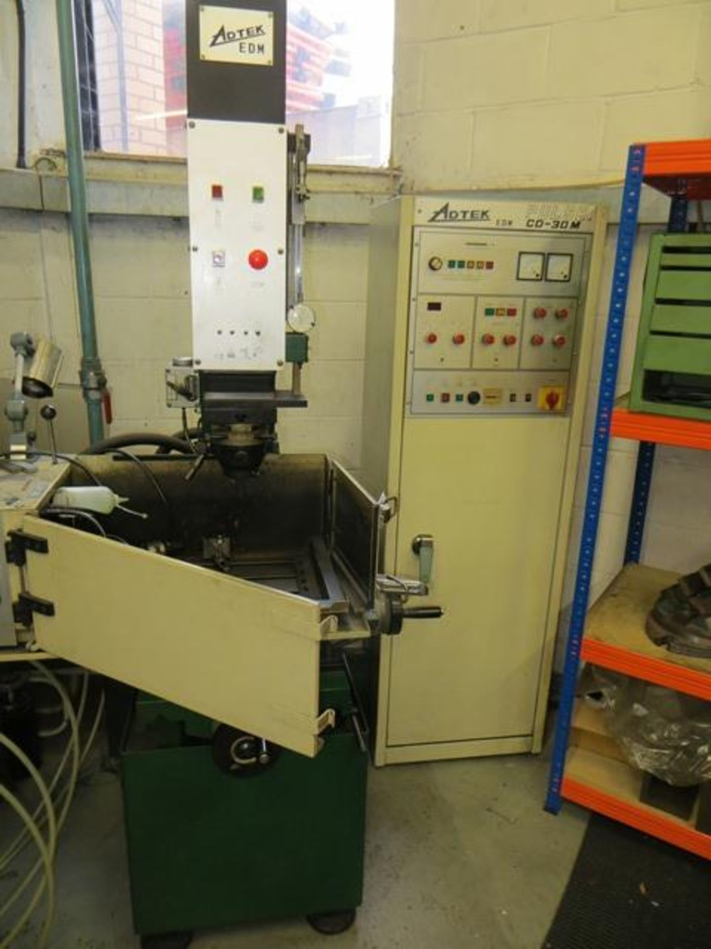 Adtek Pulse CD-30M GY-10 EDM spark eroder Year: 1988 Serial no. 804223 c/w four drawer tool chest - Image 2 of 6