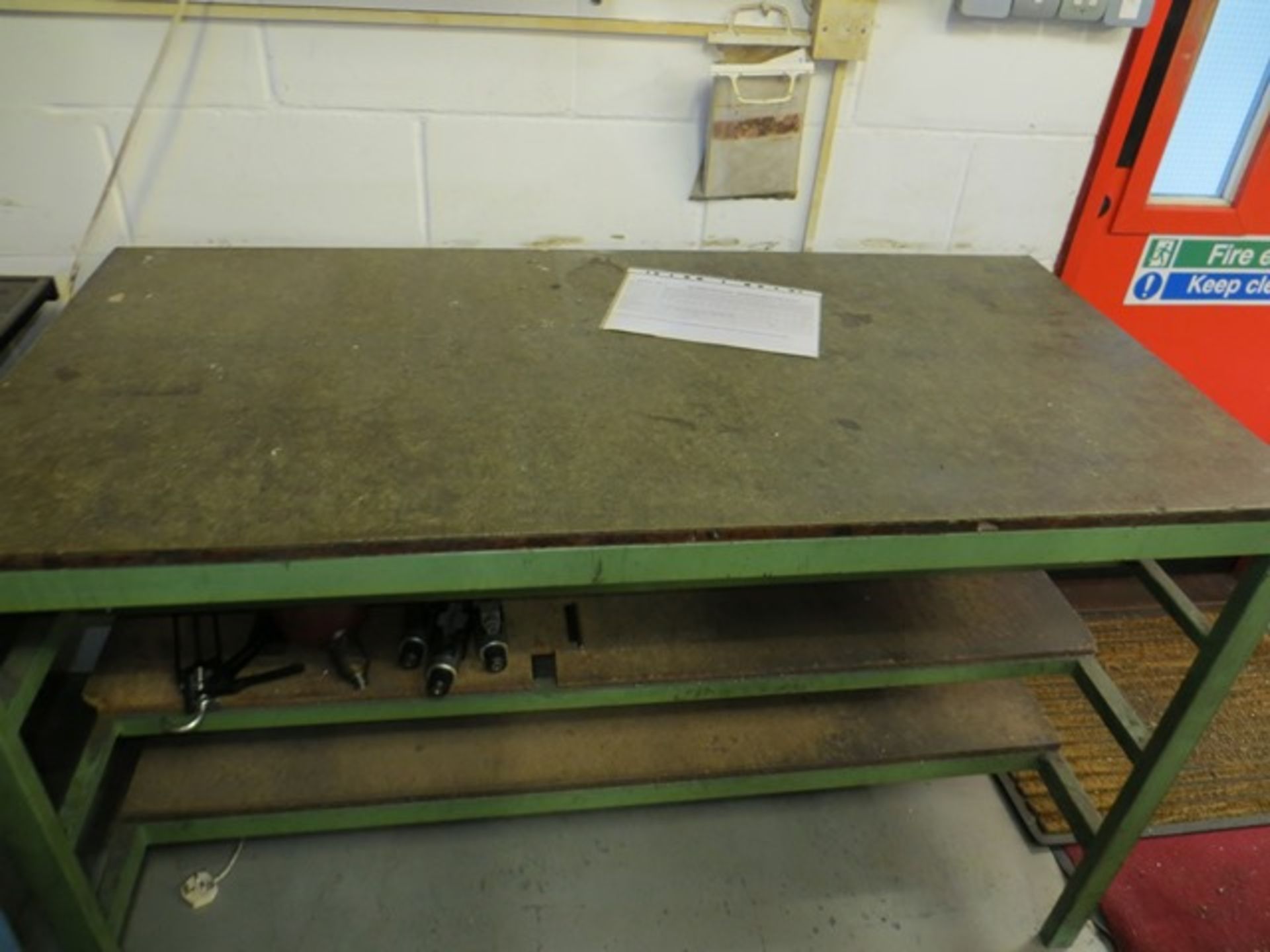 Five various work benches as lotted excluding contents - Image 2 of 3