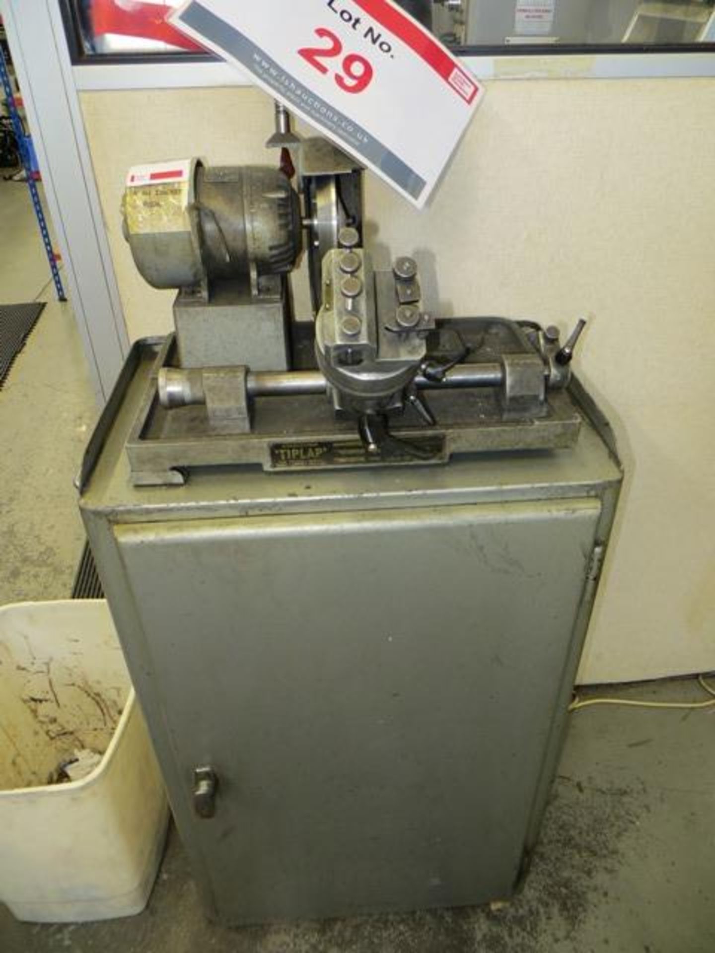 Tiplap grinder with diamond wheel s/n TLL750 240v c/w tool chest and contents