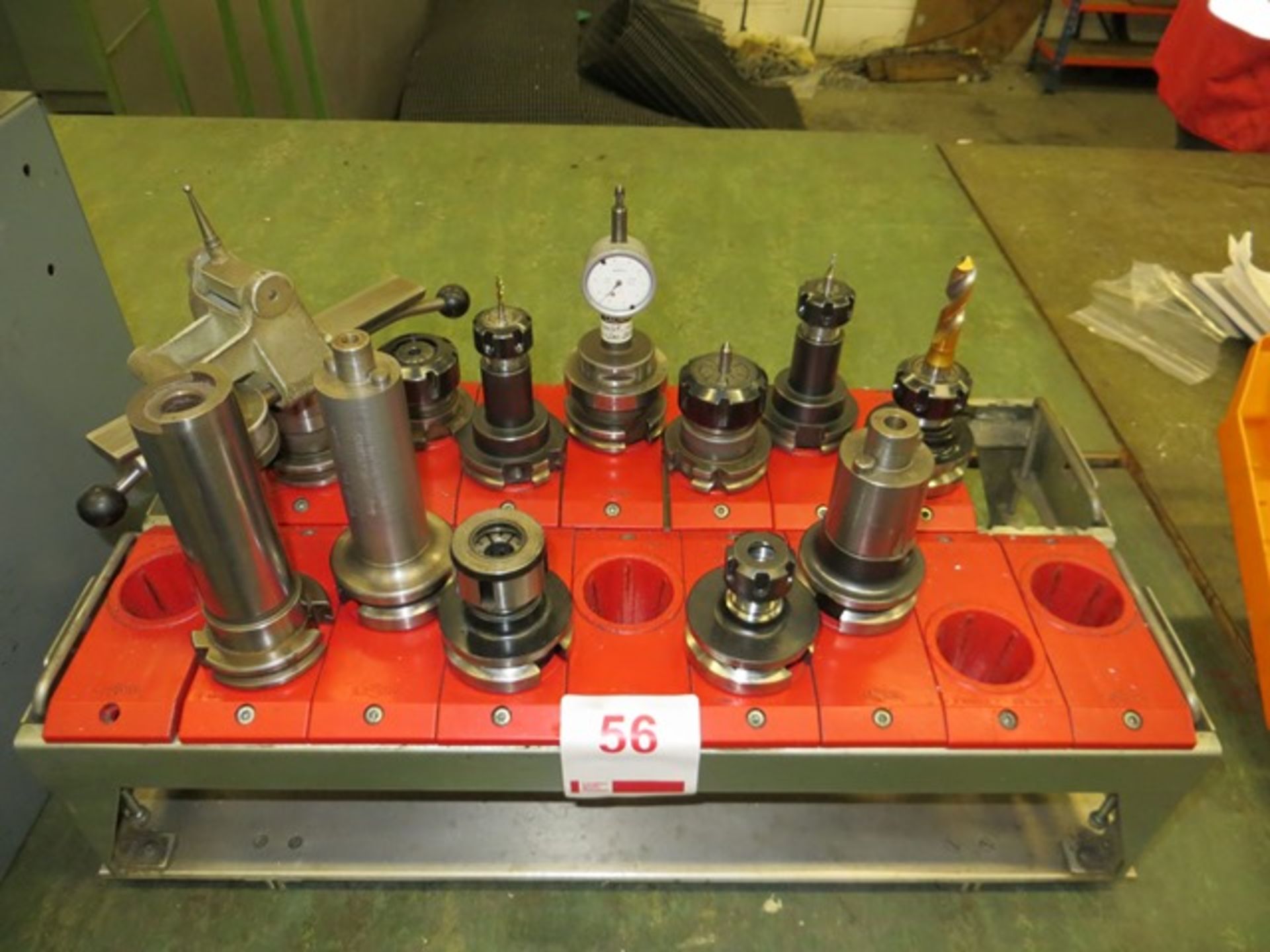 Two tool holding units c/w 12 tool holders suitable for jig borer