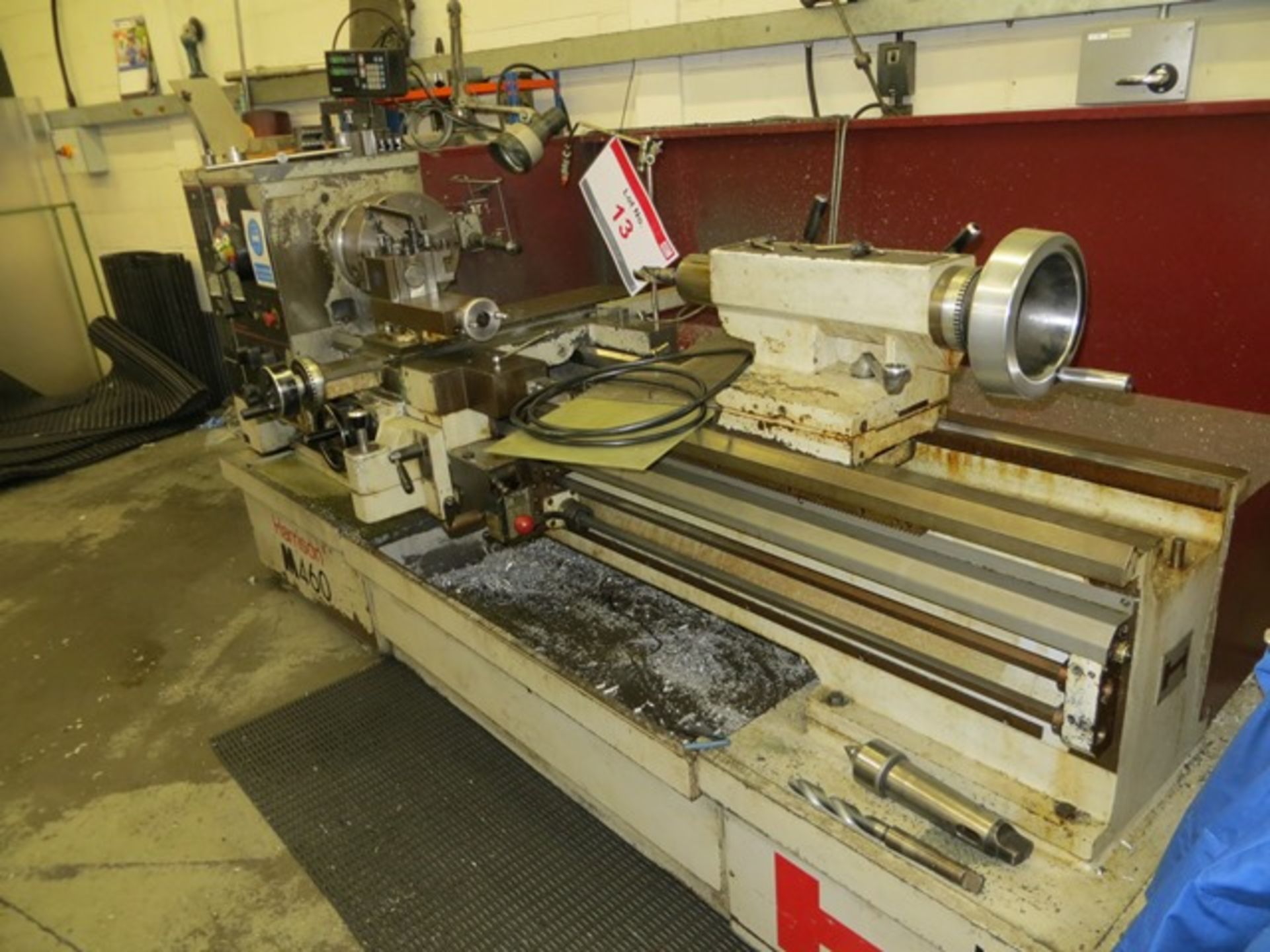 Harrison M460 GH gap bed centre lathe Year: 1995 Serial no. 4M0012 c/w two shelving units - Image 5 of 10