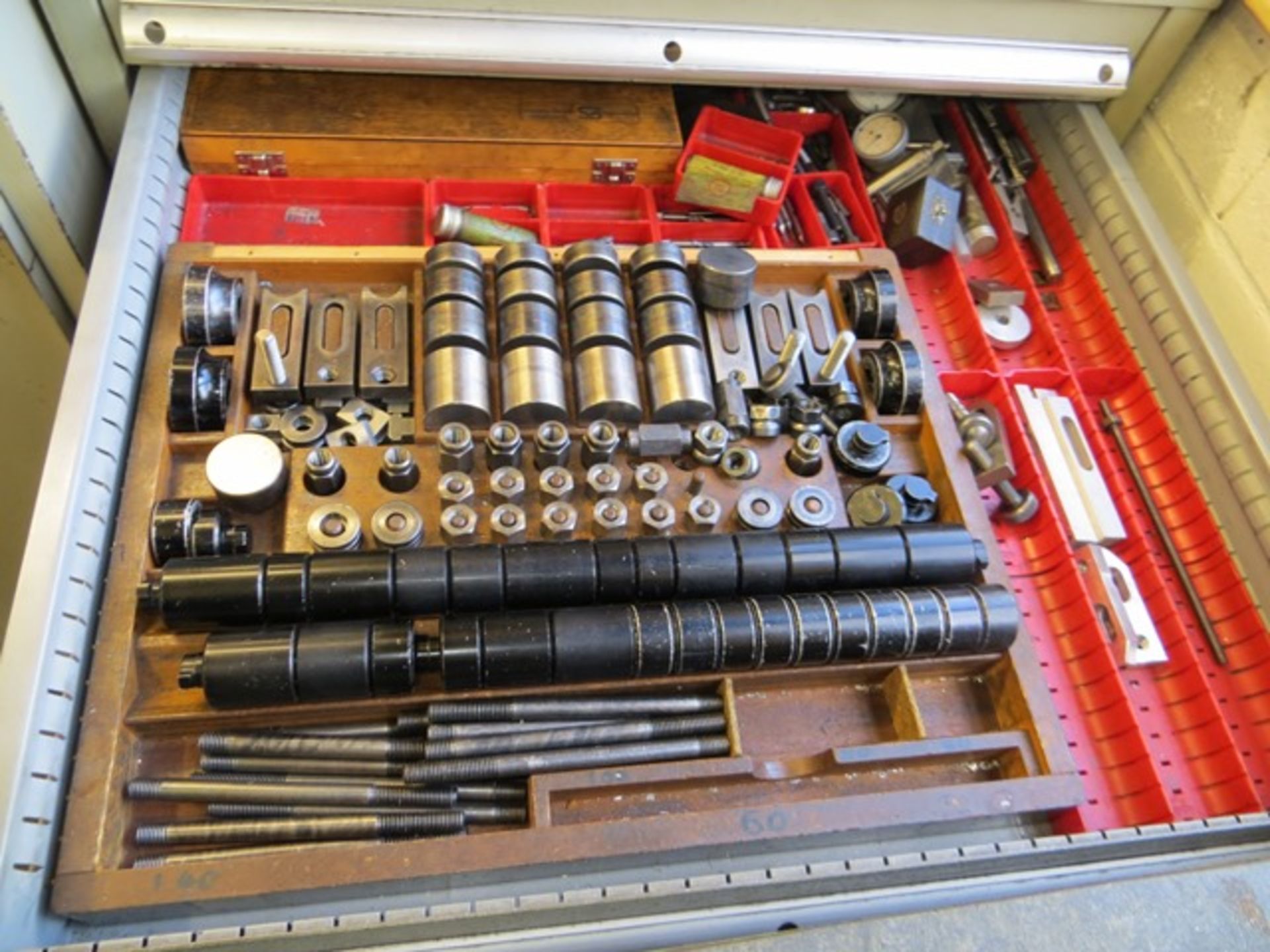 Six drawer tool chest c/w large quantity of tooling, cutters, & clamping accessories as lotted - Image 3 of 6