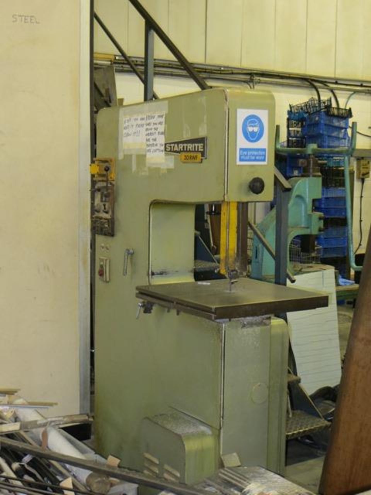 Startrite 20RWF vertical bandsaw Serial no. 46005 (hardwired 3 phase). *A work Method Statement and