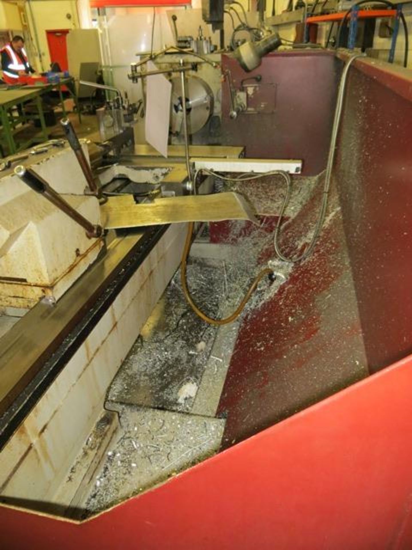 Harrison M460 GH gap bed centre lathe Year: 1995 Serial no. 4M0012 c/w two shelving units - Image 6 of 10