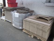 Five pallets of assorted cardboard packaging (as per images)