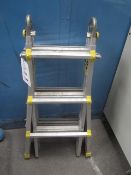 Aluminium adjustable step ladder