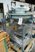 Steel frame mounted vertical powder dispenser (working condition unknown) (sold as spares/repairs)