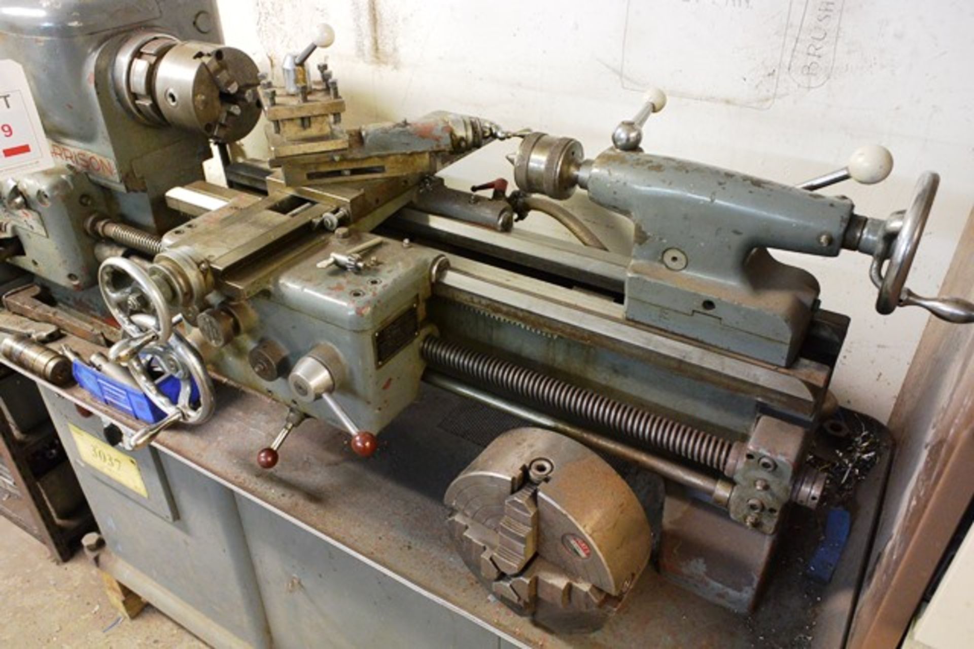 Harrison SS and ST gap bed centre lathe, 9" swing, quick change tool post, 1000rpm, serial no: - Image 2 of 3