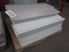 Contents of two pallets to include white shelving (270 x 850mm and various). (Please note: this