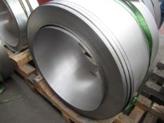 Coil of mild steel stock, approx width 420mm. (A work Method Statement and Risk Assessment must be