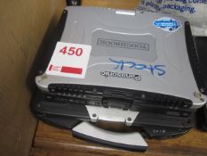 2 x Panasonic Toughbook laptops, 2 x Dell laptops, Thinkcentre computer tower, leads, etc.