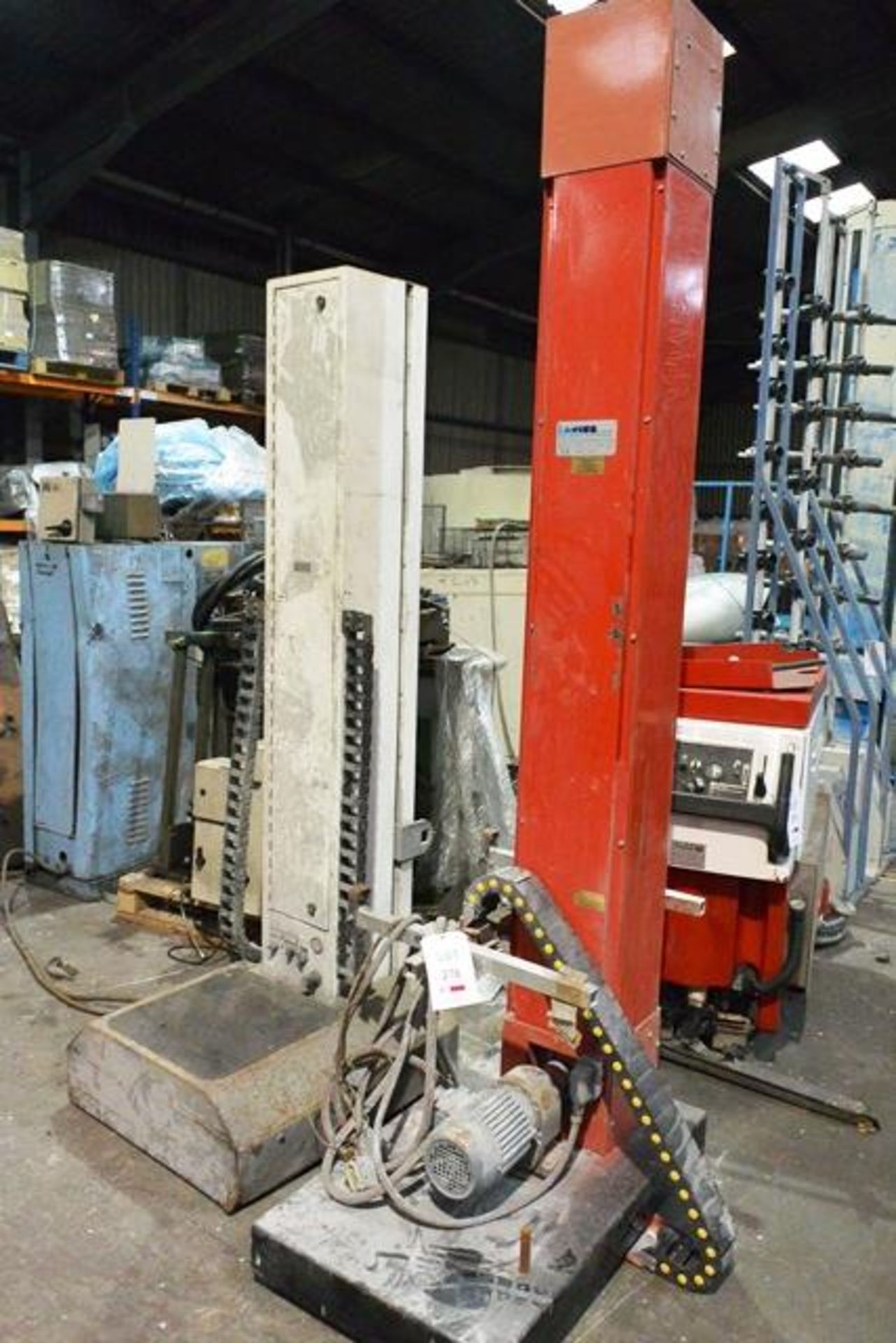 Two various vertical applicator stands including Larius 6040 (working condition unknown) (please