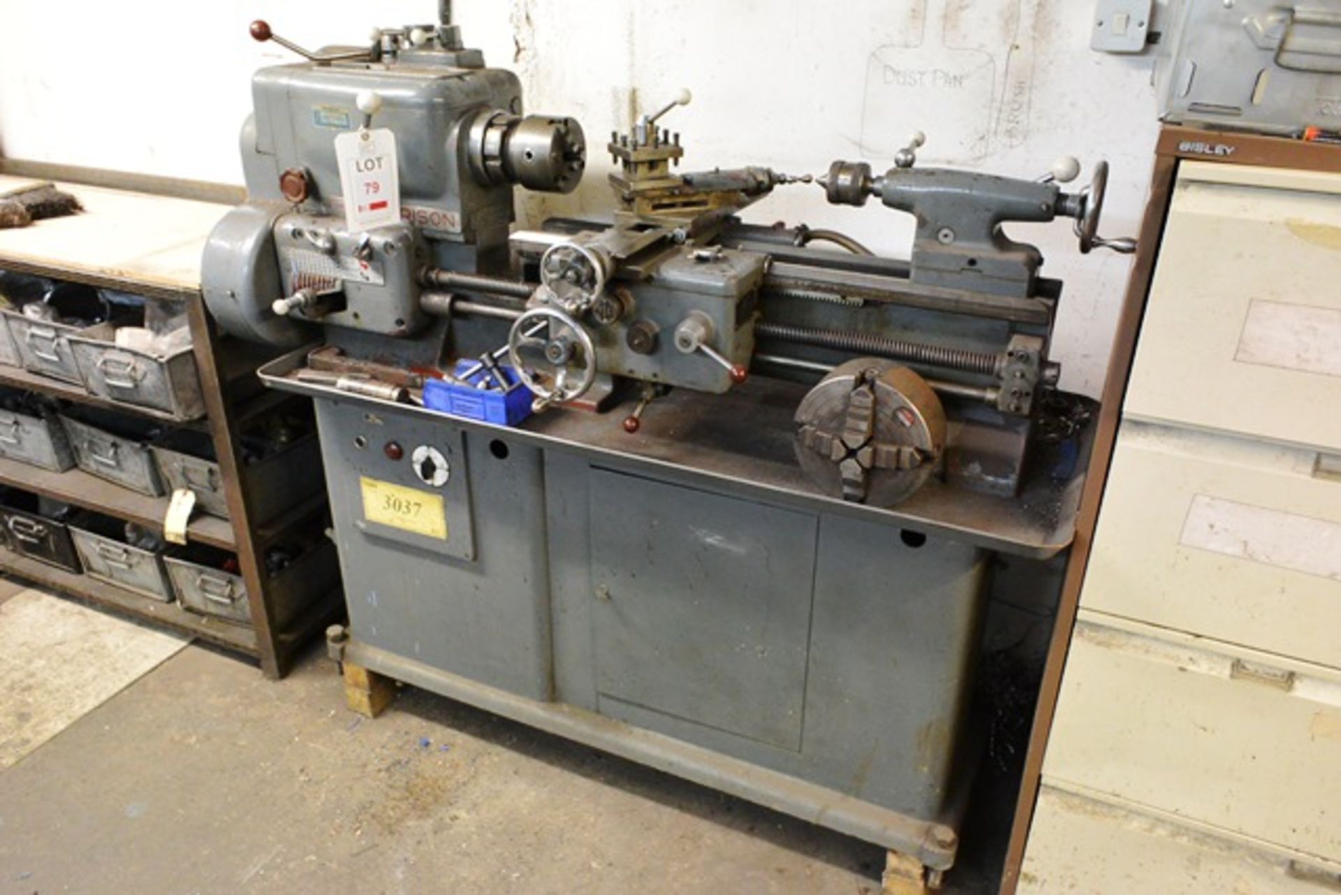 Harrison SS and ST gap bed centre lathe, 9" swing, quick change tool post, 1000rpm, serial no: