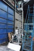 Tallescope, galvanised steel access steps and platform, SWL 113kg (please note this lot can only be