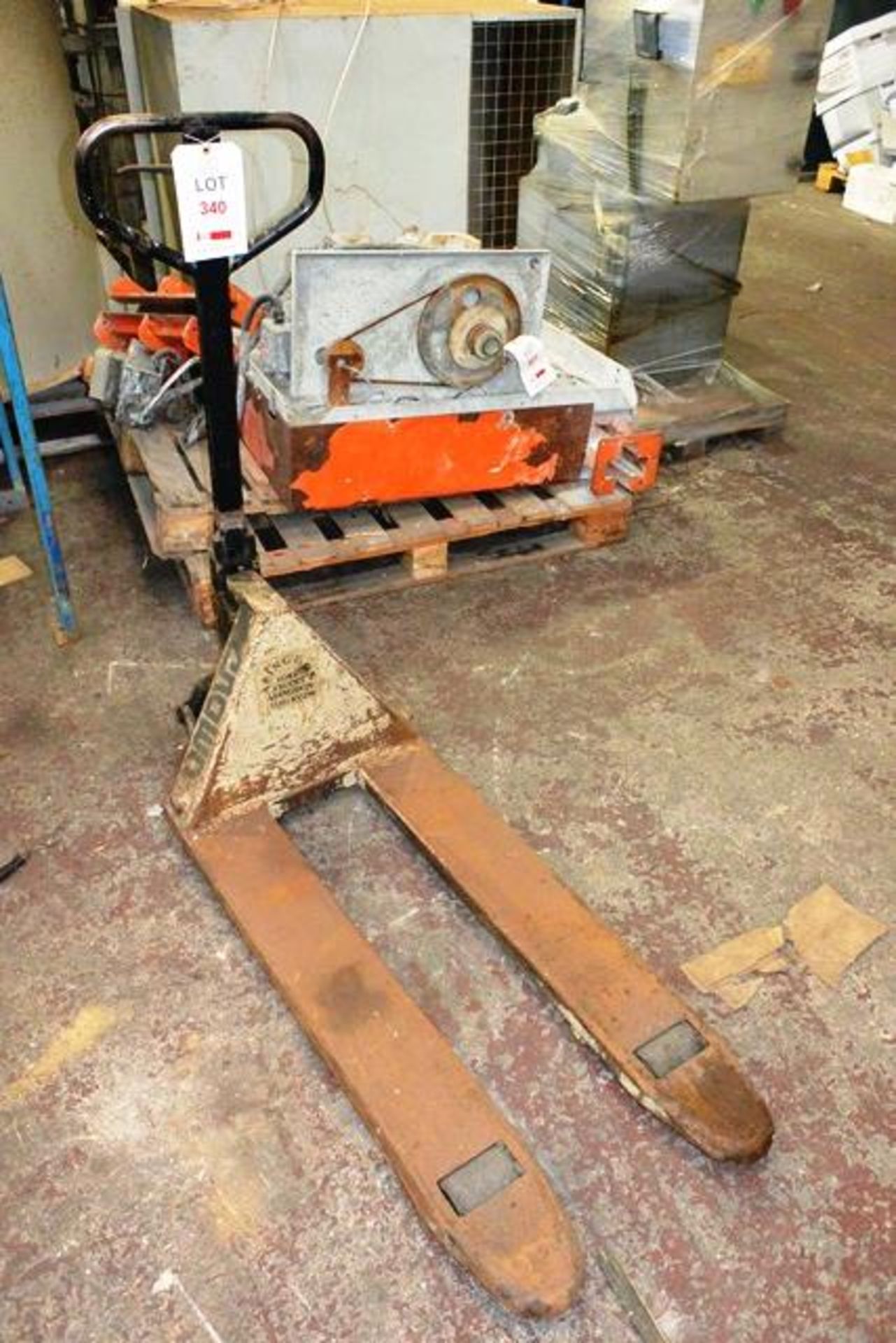 Pallet truck (please note this lot can only be removed between Monday 9th and Thursday 12th March