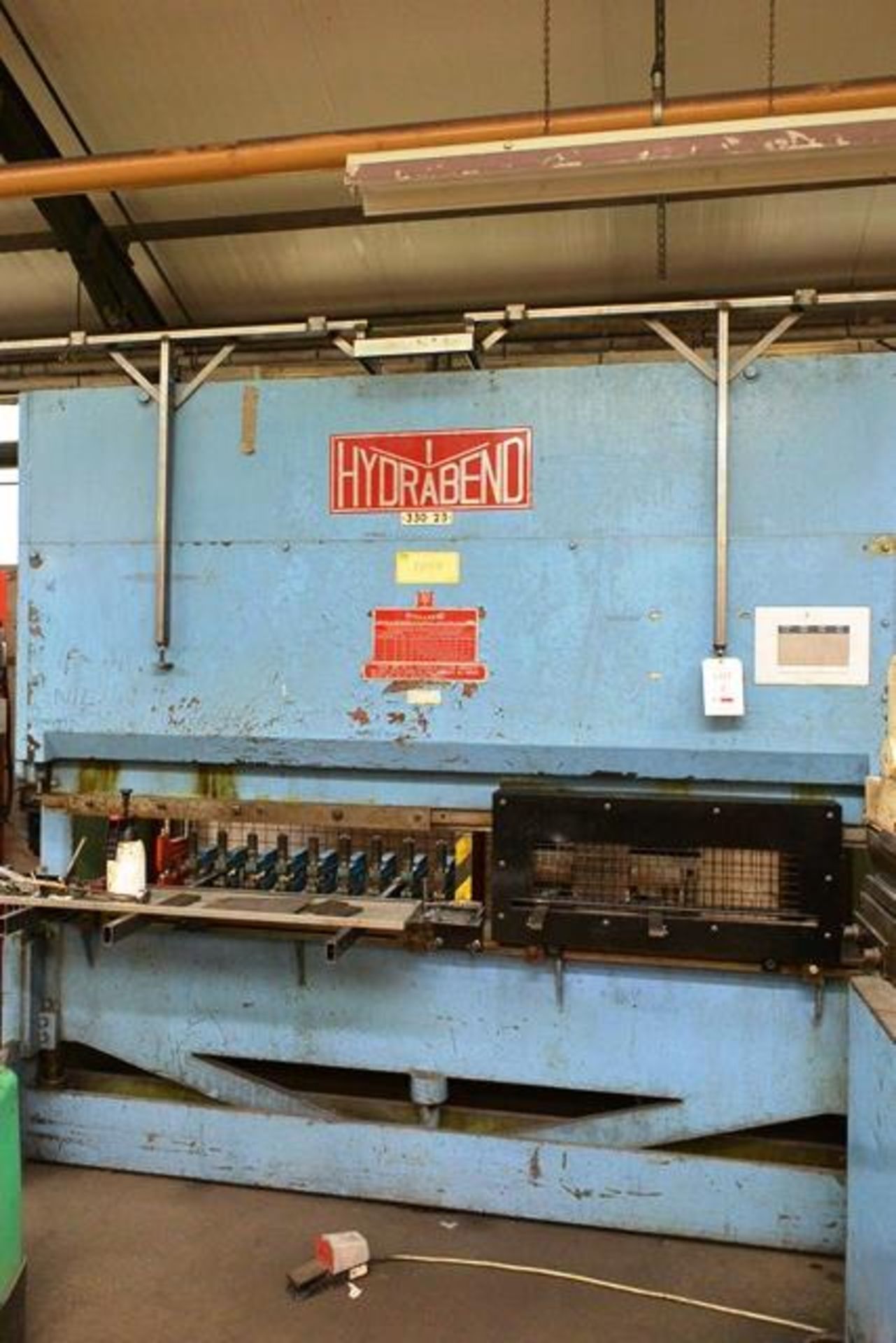 Hydrabend 50 ton x 8ft hydraulic downstroking press brake, serial no: 669, with individual punch